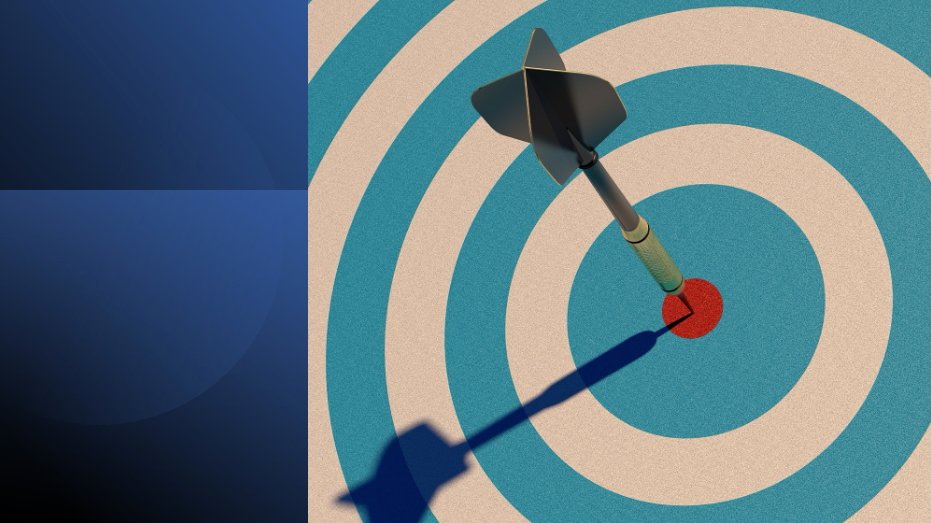 Target and dart symbolizing productivity foundations and goal setting for maximum results.